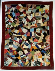 Crazy Quilt with the Inscription 